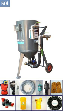 STANDARD manual controlled sand blasting package 50L